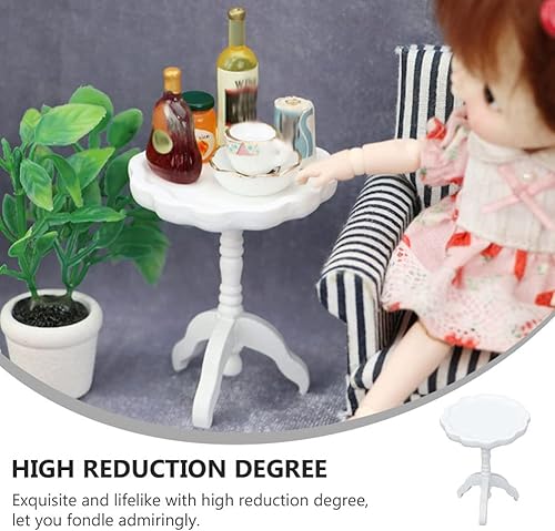 Miniatura 6 de Toyvian Miniatura Muñecas Casa de Muñecas Mesa Lateral Casa de Muñecas Miniatura 1 12 Mesa auxiliar Niños Juego de simulación Juguete Casa de