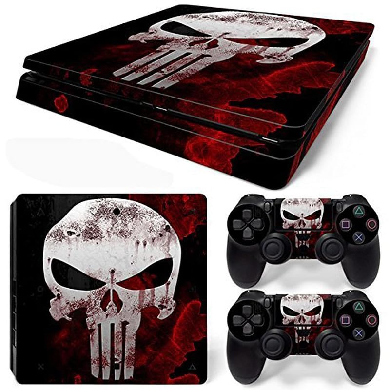 Khushi Dcor Skul Theme 3m Skin Sticker Cover for Ps4 Slim Console and Controllers|67-image-7