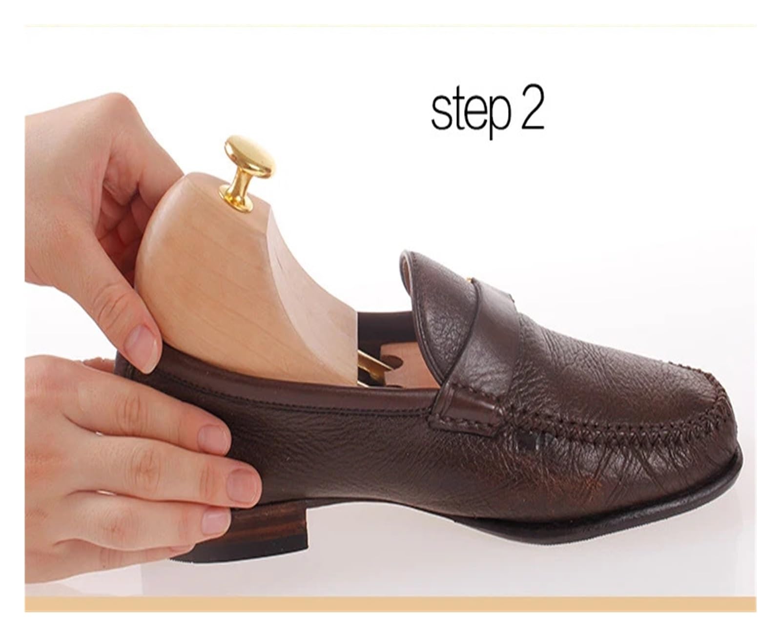 1 par de árboles de zapatos ajustables de madera for hombres y mujeres, soporte de zapato sólido de primavera, perilla de Metal, moldeador de árbol de zapatos, ensanchador de zapatos Adecuado Para Bot