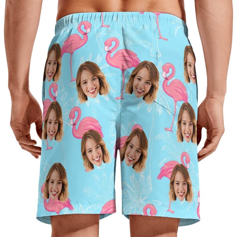 Custom Photo Swim Shorts with Faces Personalized Gifts for Mens Swim Trunks Customized Picture Beach Board Short4