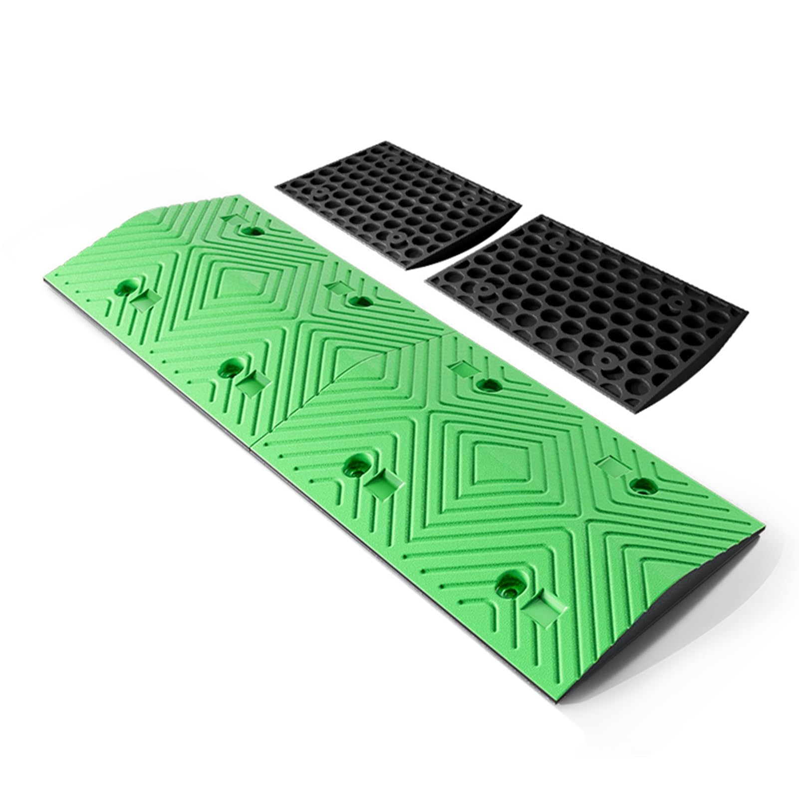 HTTGDGDH Speed Bump 2 Pack, Heavy Duty Driveway Speed Ramp, Parking Lot And Garage Car Ramp School Speed Pad,