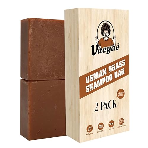Miniatura 7 de Usman Grass - Barra de champú sólido oscuro para el crecimiento y el oscurecimiento del cabello, productos inversos para pérdida de cabello gris y