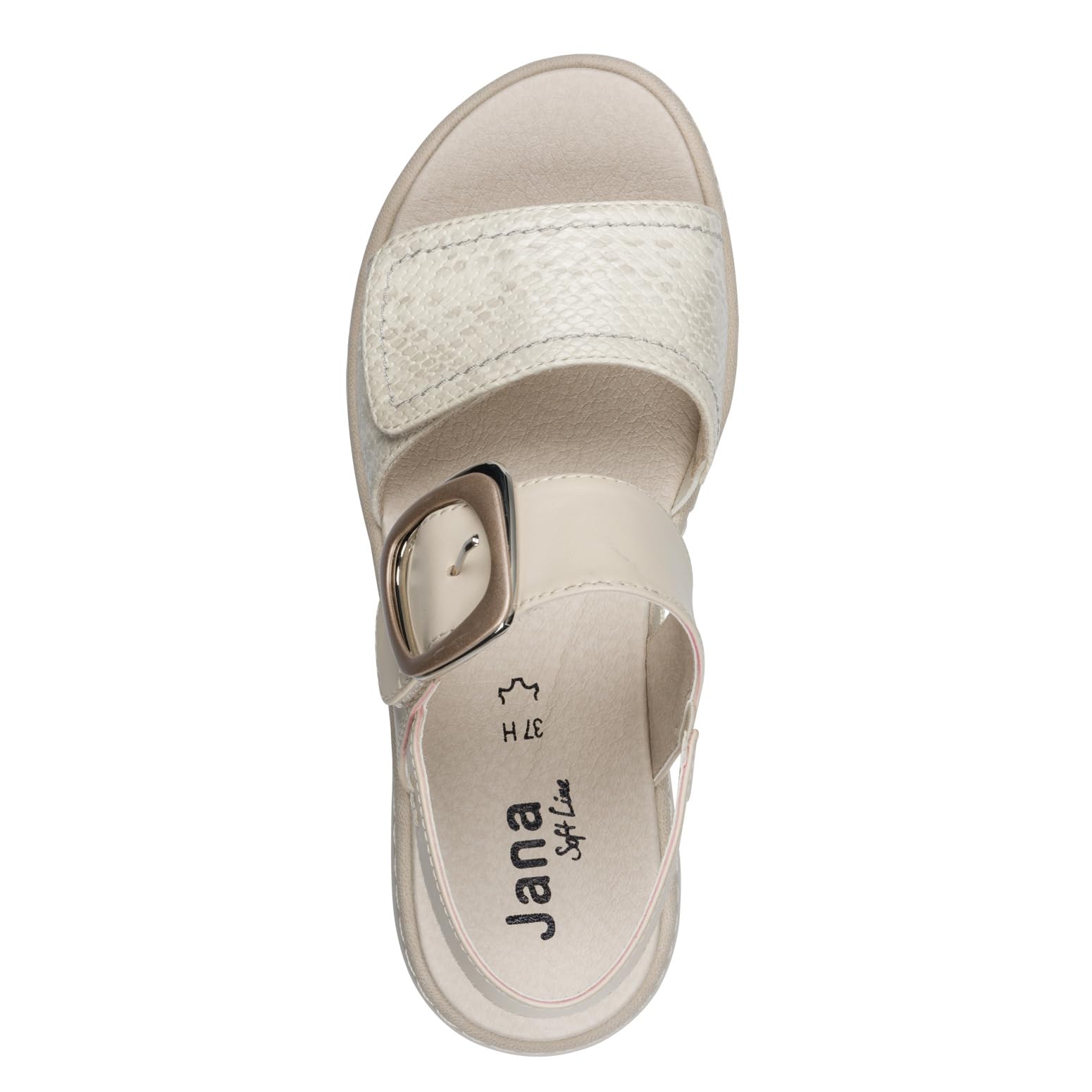 Jana Softline Leather Wedge/Plat Sand 8-28701-46, Sandali Bassi Donna