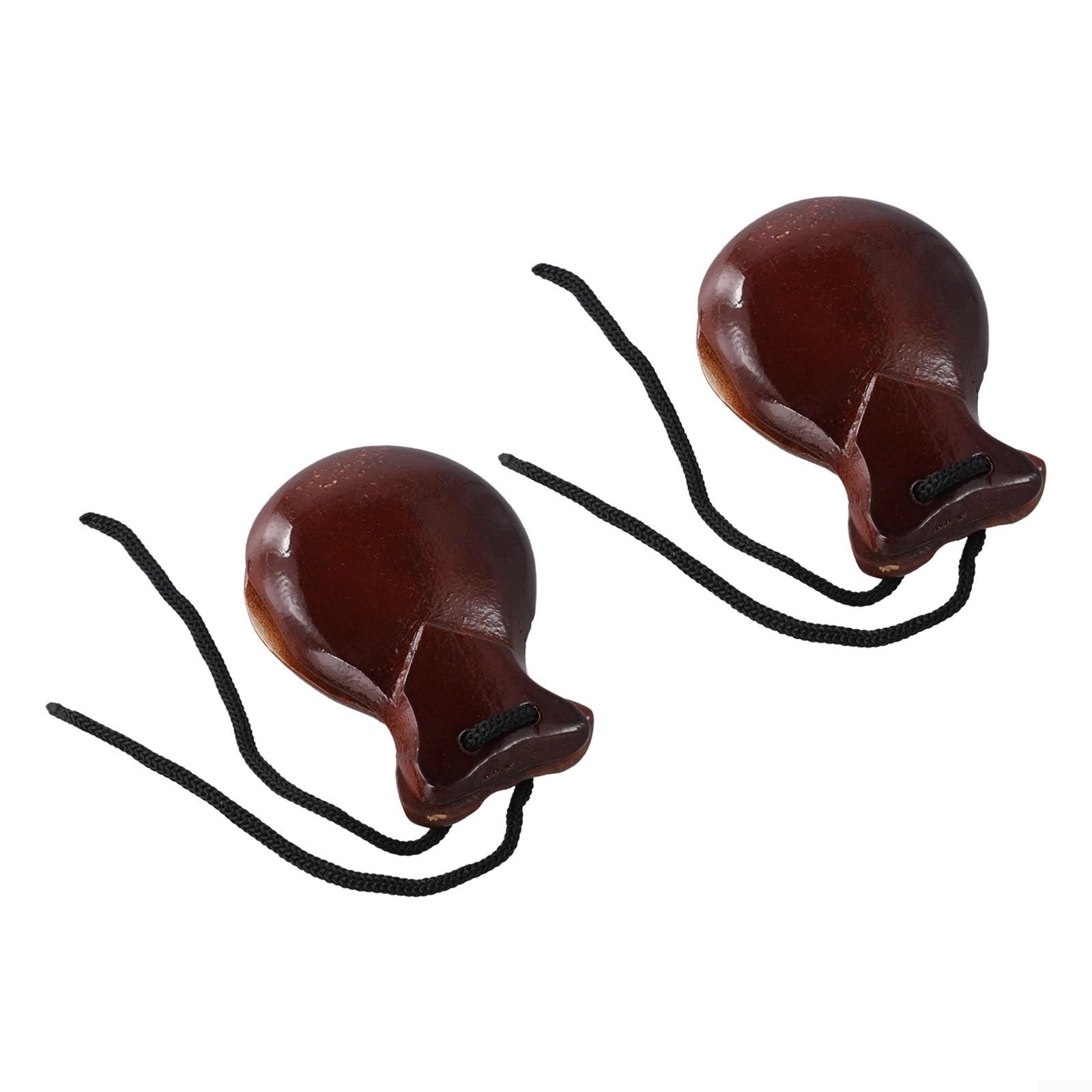Lot De 2 Castagnettes Espagnoles En Bois - Percussions Traditionnelles Flamenco