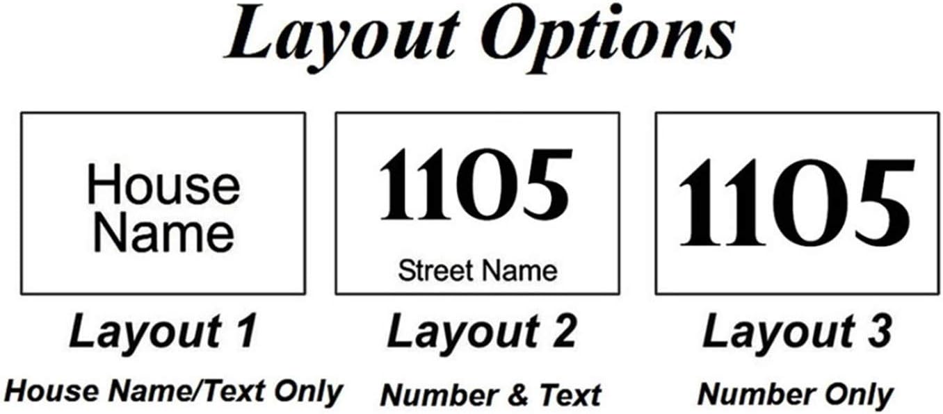 House Number Doorplate Personalized Number Door Sign Plaque Street Acrylic Matte Glass House Address Plaques Outdoor Signs Digital (Color : 1)
