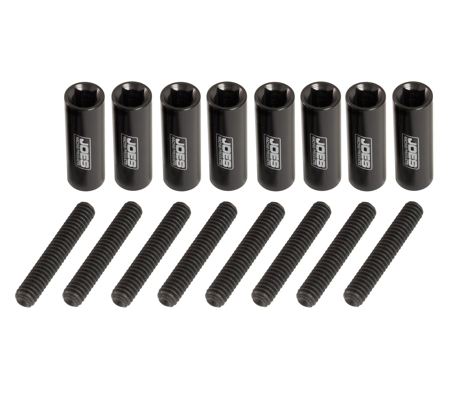 Products Aluminum Valve Cover Nut Kit with Studs 1/4 by Joes Racing – Pack of 8, aluminium, Black, Model 34349