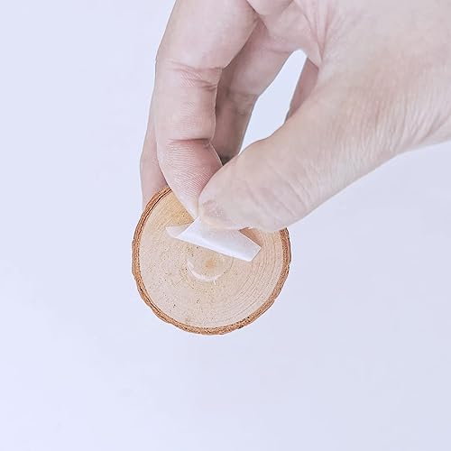 Miniatura 6 de 30 unidades de soportes de madera rústica para tarjetas de lugar con alambre de remolino, soporte de madera con corteza para notas de memo, soporte