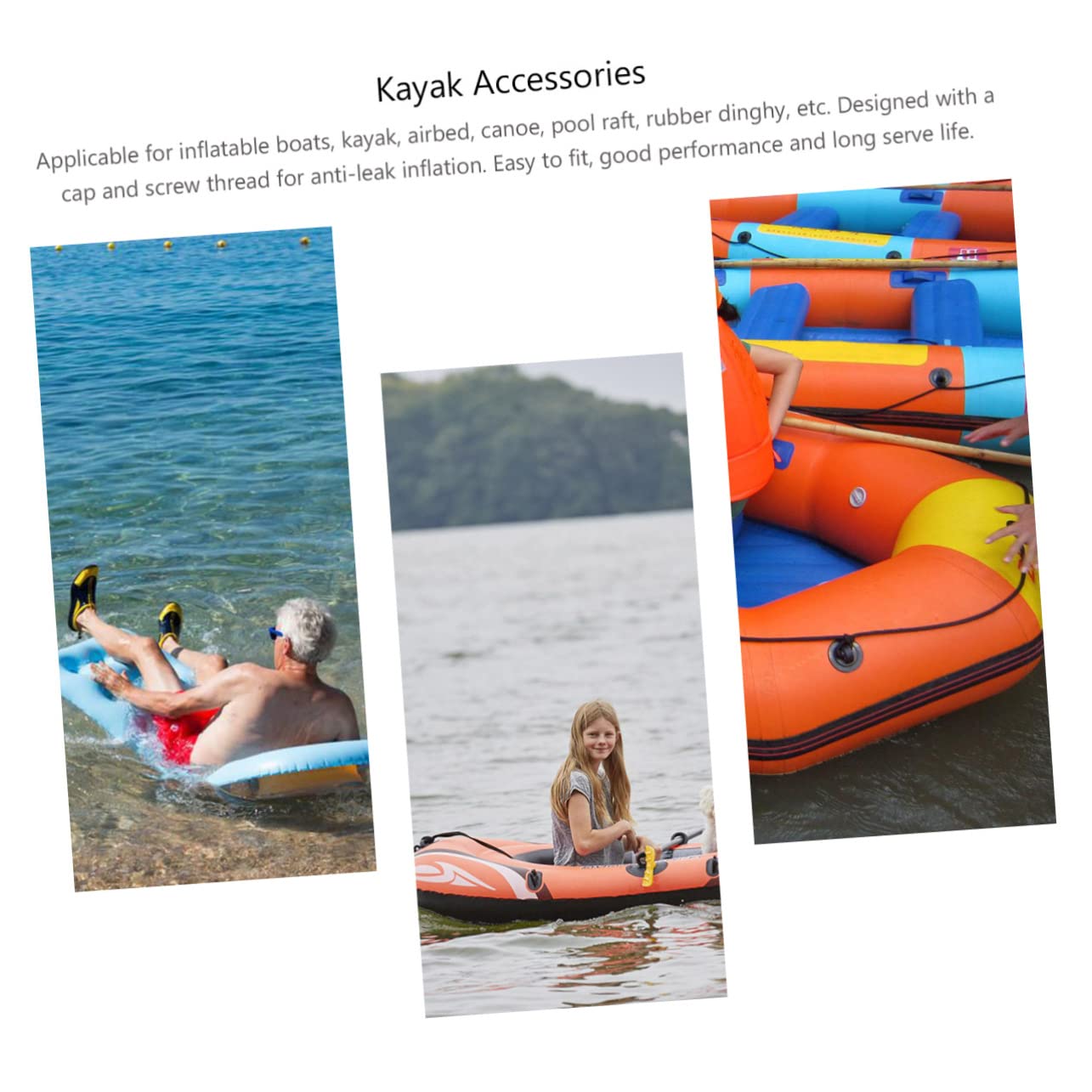 UKCOCO Adattatore Valvola Gonfiabile per Kayak TPU Resistente e Facile Installare Previene Perdite Aria e Durata