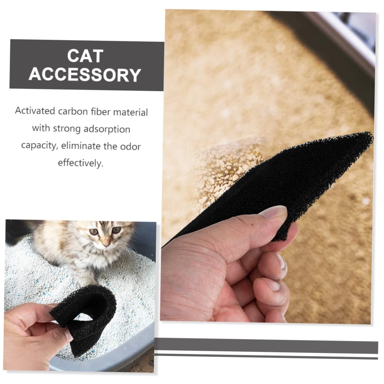 Mipcase 18stücke Katzenstreu Filterpads Aktivkohle Geruchsfilter Für Katzenklo Hochabsorbierend Multifunktional Für Frische Luft Wohnbereichen Und Abfallbehältern