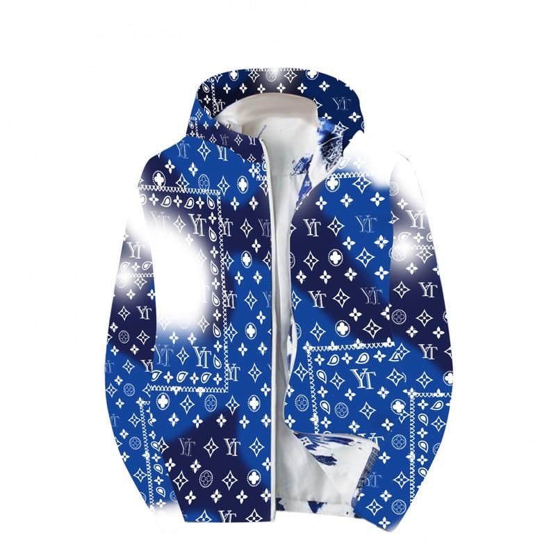 yellow tree Dark & Light Blue Printed Stretchable Men Jacket (Dark&LightBlueYT-L)-picture-50