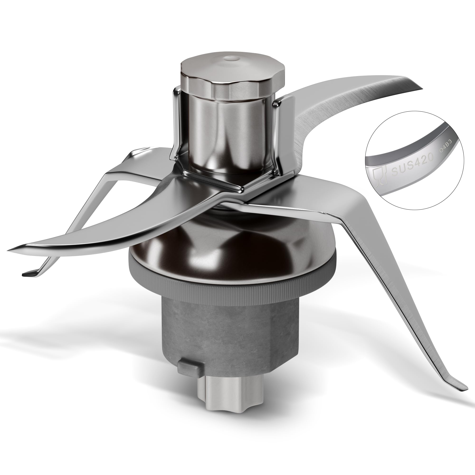 Alternativo Cuchilla mezcladora compatible con Thеrmomix TM21 | Cuchilla cuchilla de repuesto accesorios, de acero inoxidable, con junta, ultraafilada, para robot de cocina
