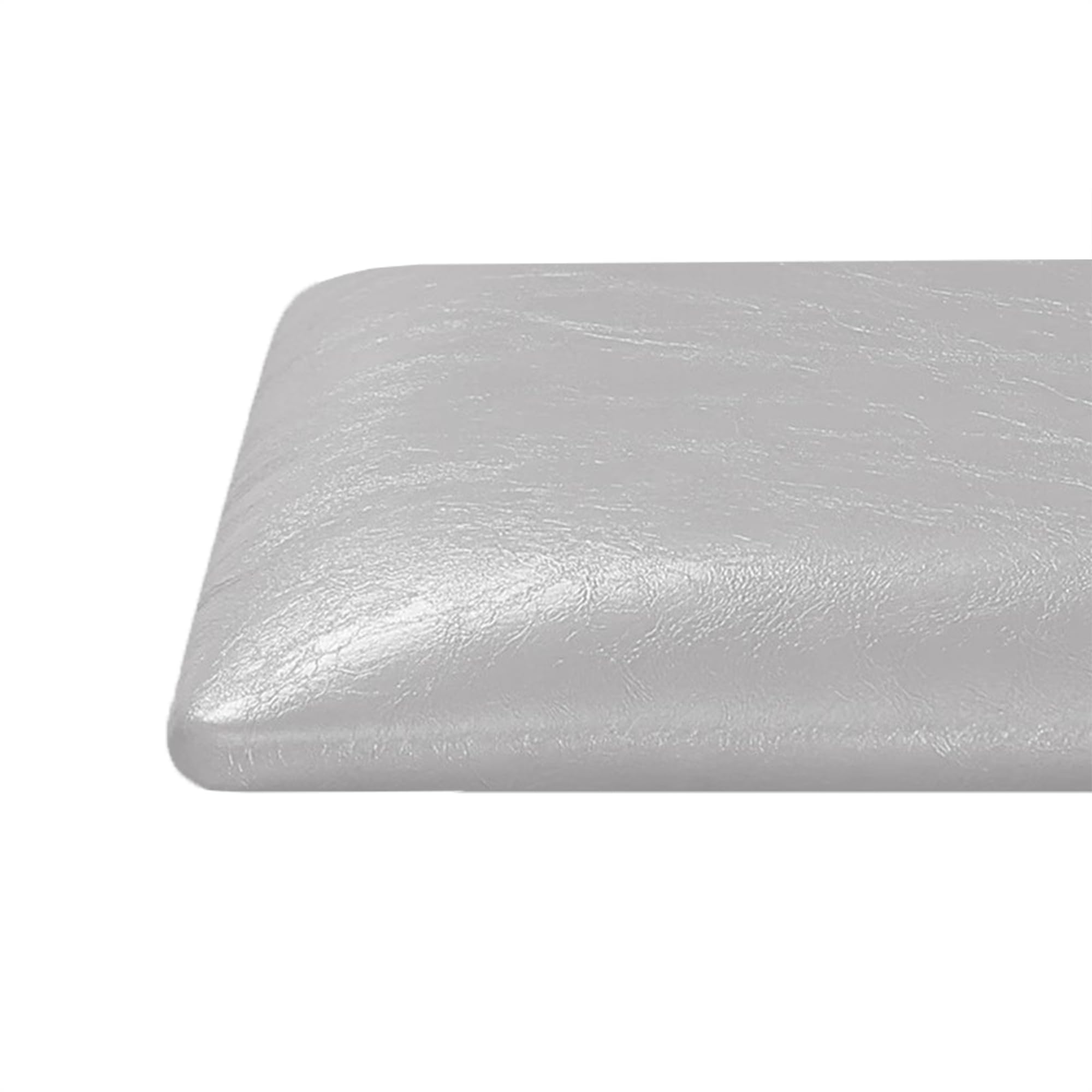 Coussin de banc imperméable en cuir souple argenté 130x35cm