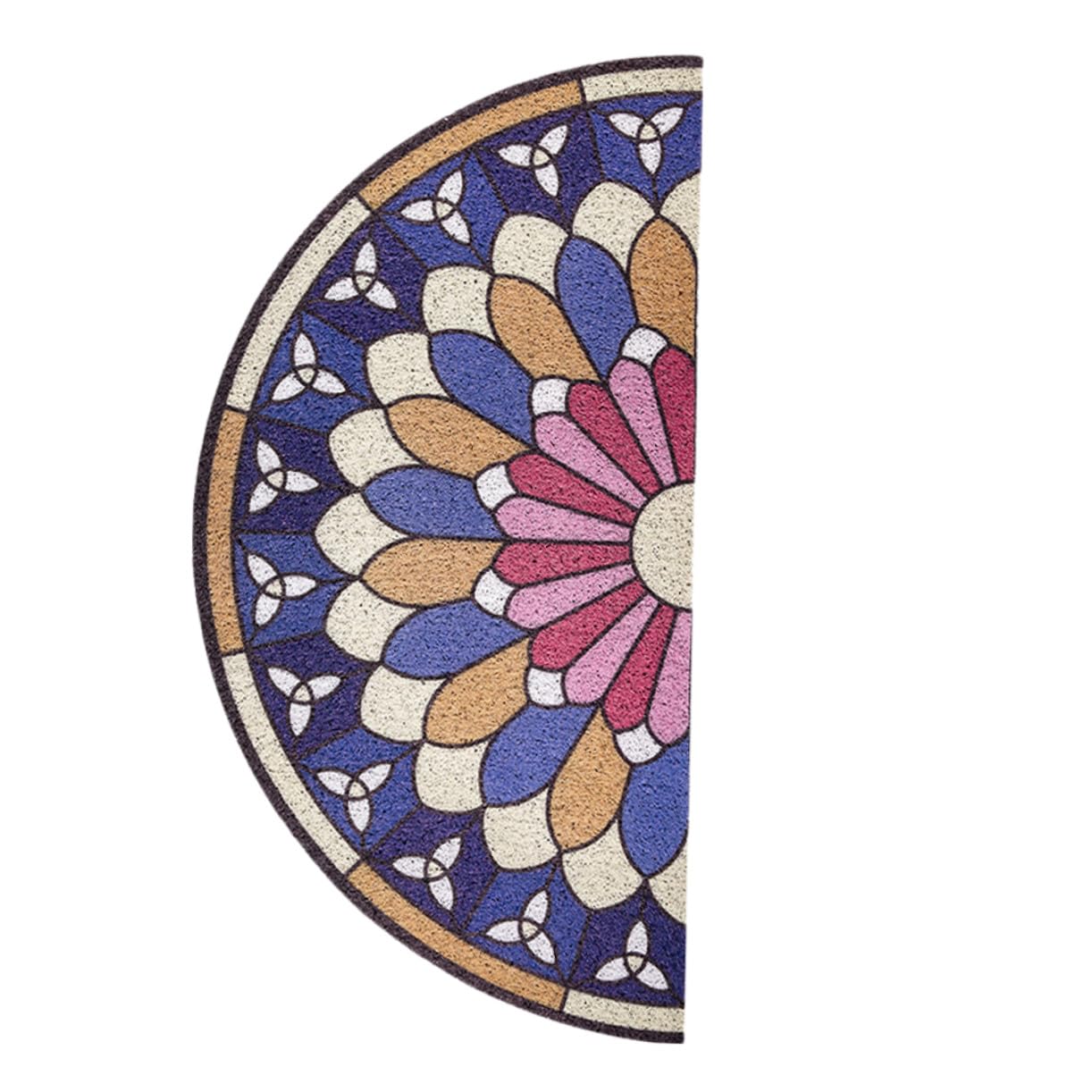 Tapis d’entrée demi-lune PVC Gatuida paillasson résistant de chambre moderne