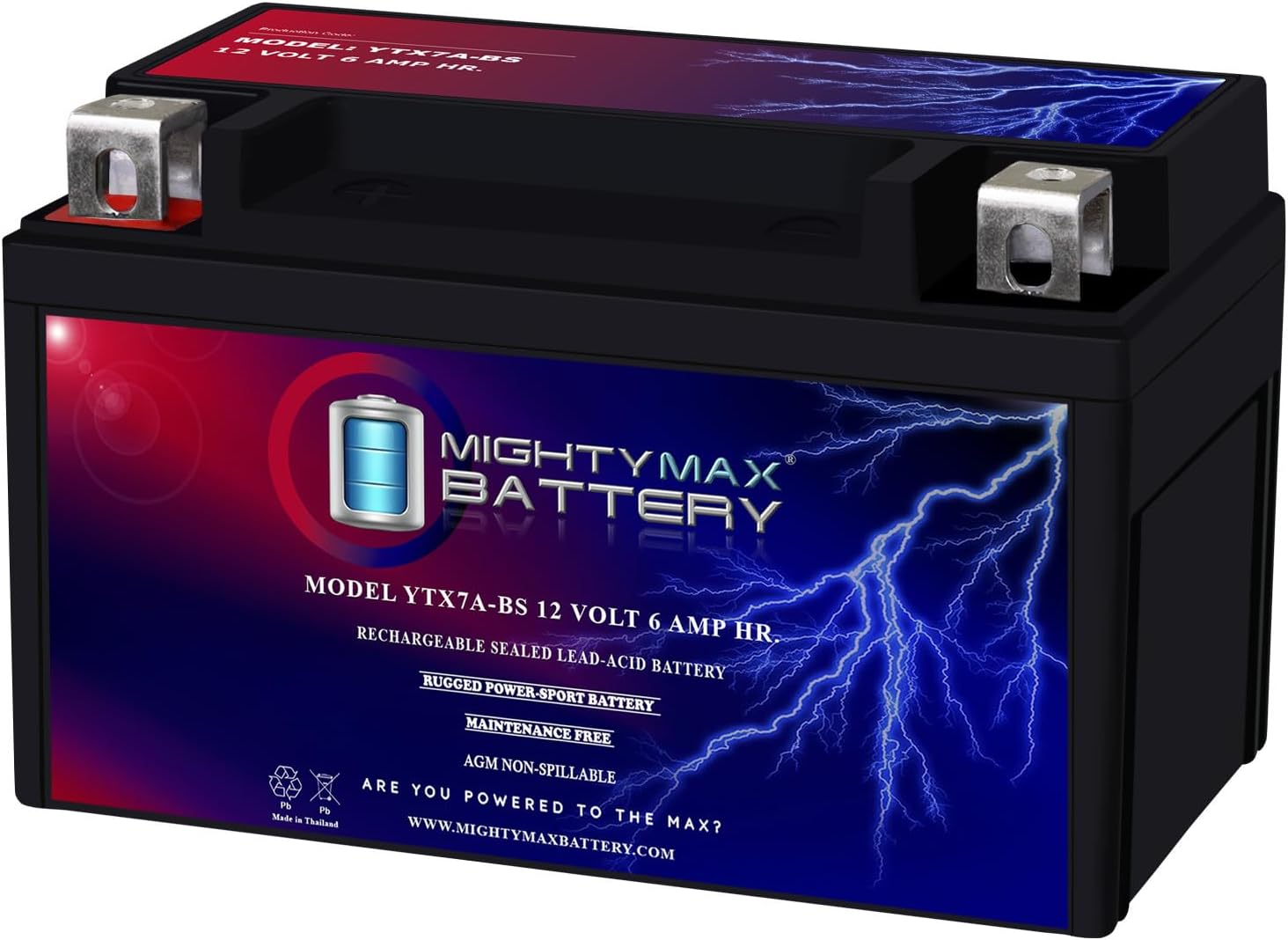 Mighty Max Battery YTX7A-BS Replacement Battery Compatible with Benelli 135 T135 17-22