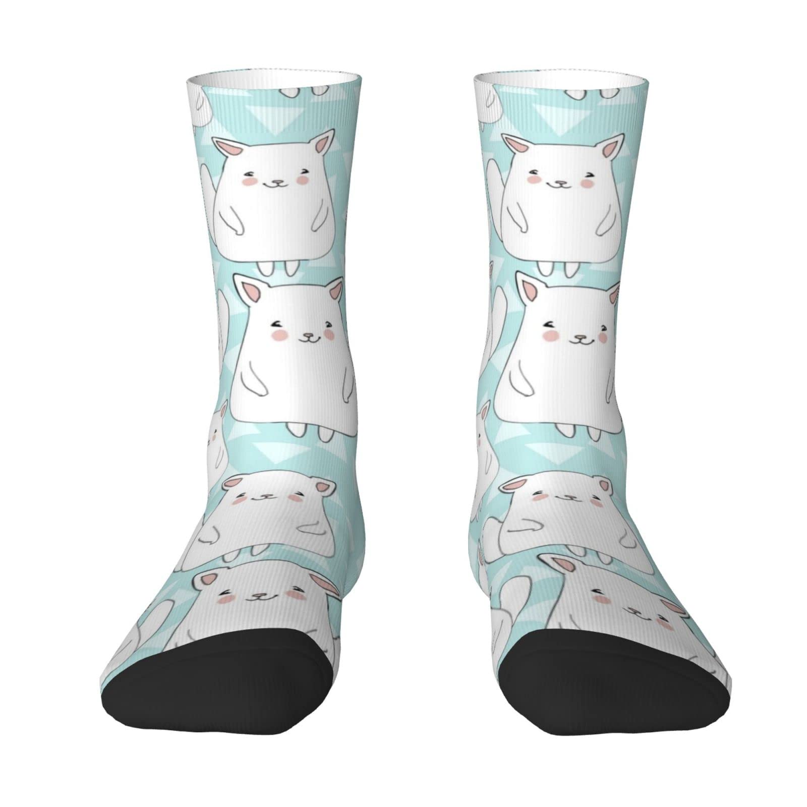 Oudrspo Unisex Kids Girls Lovely Chinchillas Women Men Crew Socks Cushioned Crew Socks Athletic Compression Socks
