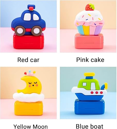 Miniatura 8 de Sello con nombre para ropa de niños, sello con nombre para ropa, sello tridimensional 3D, 8 estilos y 36 patrones de dibujos animados