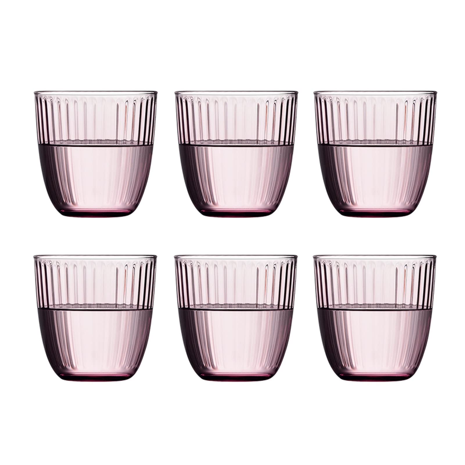 QINGGANGLING999 Wassergläser 6 stücke Trinkgläser Haushalt Glasbecher Küche Glas Glas Set Bunte Wasserbrille Ideal for Wasser, Saft, Bier, Cocktail Trink-Gläser (Color : D)
