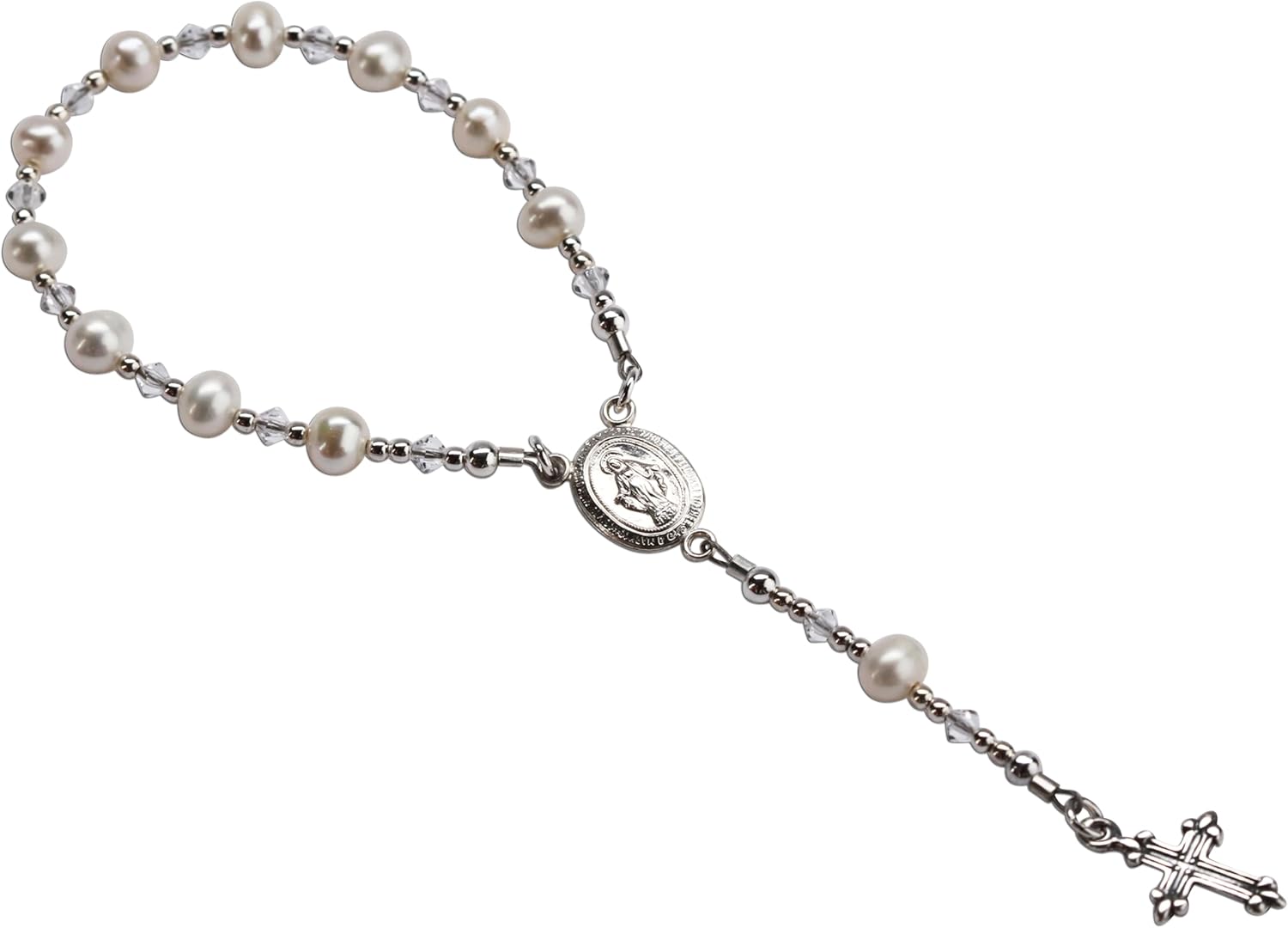 Precious Pieces Baptism Rosary in Silver or Gold Plated