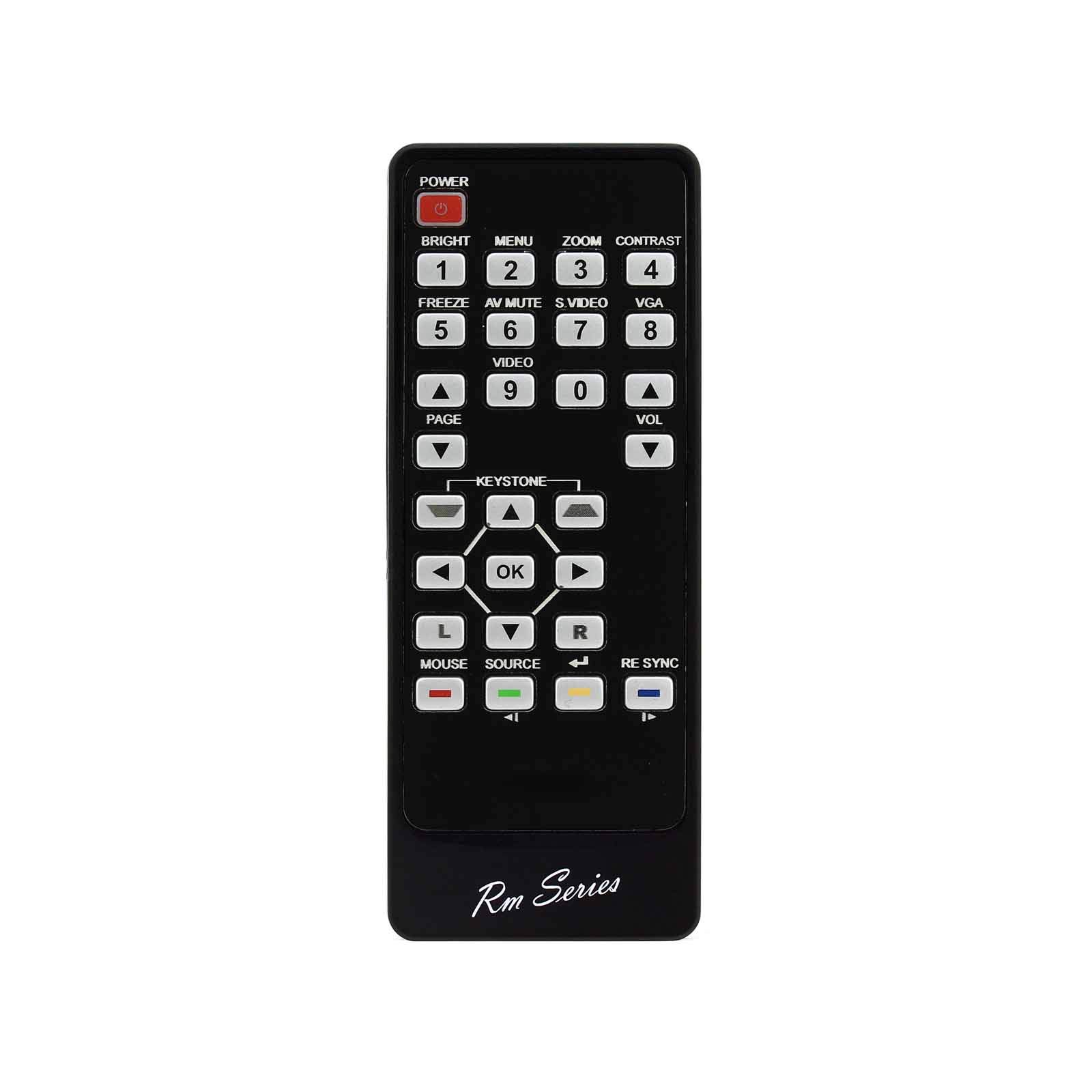RM Series Remote Control Compatible with OPTOMA EX615 EX7155 EX7155E EX762 EX765 EX765W EX774 EX774N EX779P EX784 GT3000 HD600X HD600X-LV HD66 PRO10S PRO250X PRO800P S300