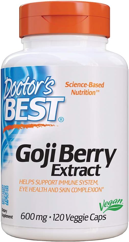 Doctor'S Best - Goji Berry Extract 600 Mg. 120 Vegetarian Capsules 80228