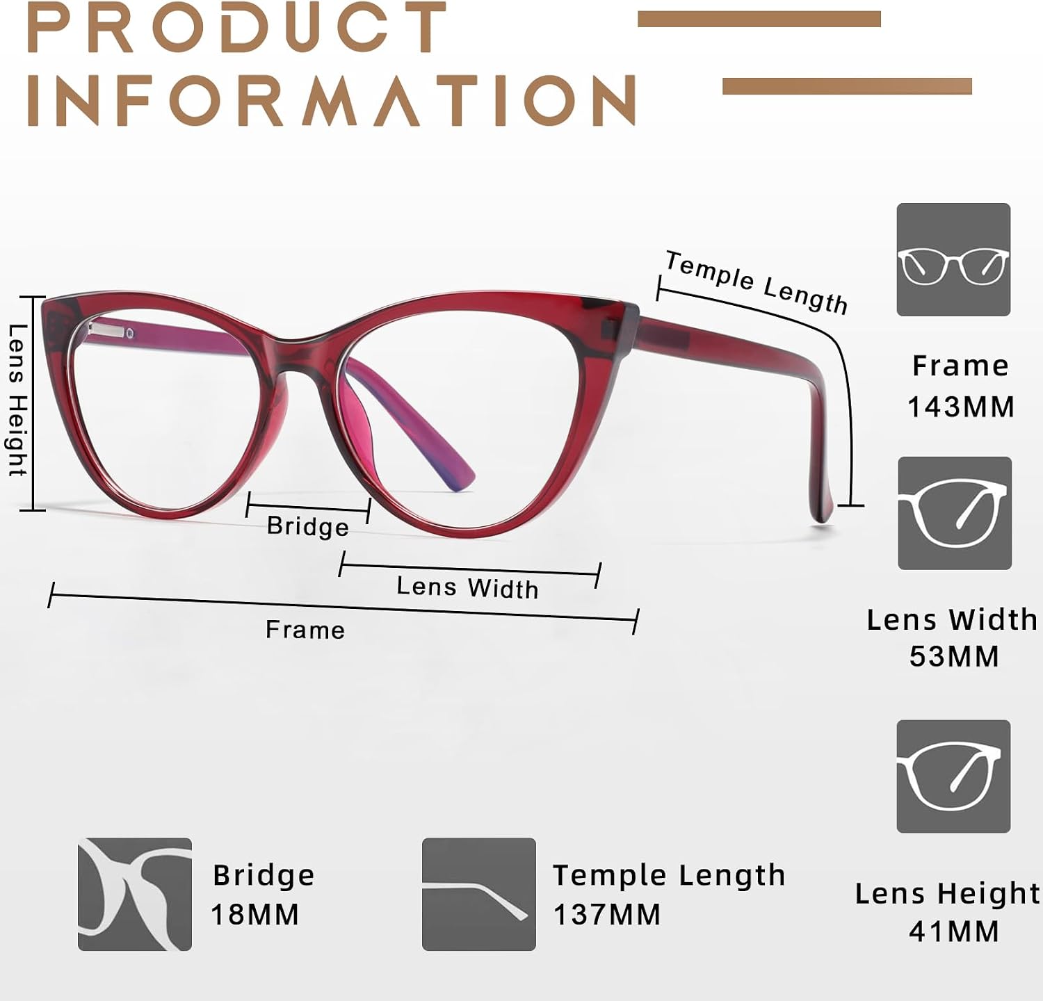 Cat Eye Blue Light Blocking Glasses for Women Retro 90s Frame Glasses Computer TV Eyeglasses Anti Eyestrain