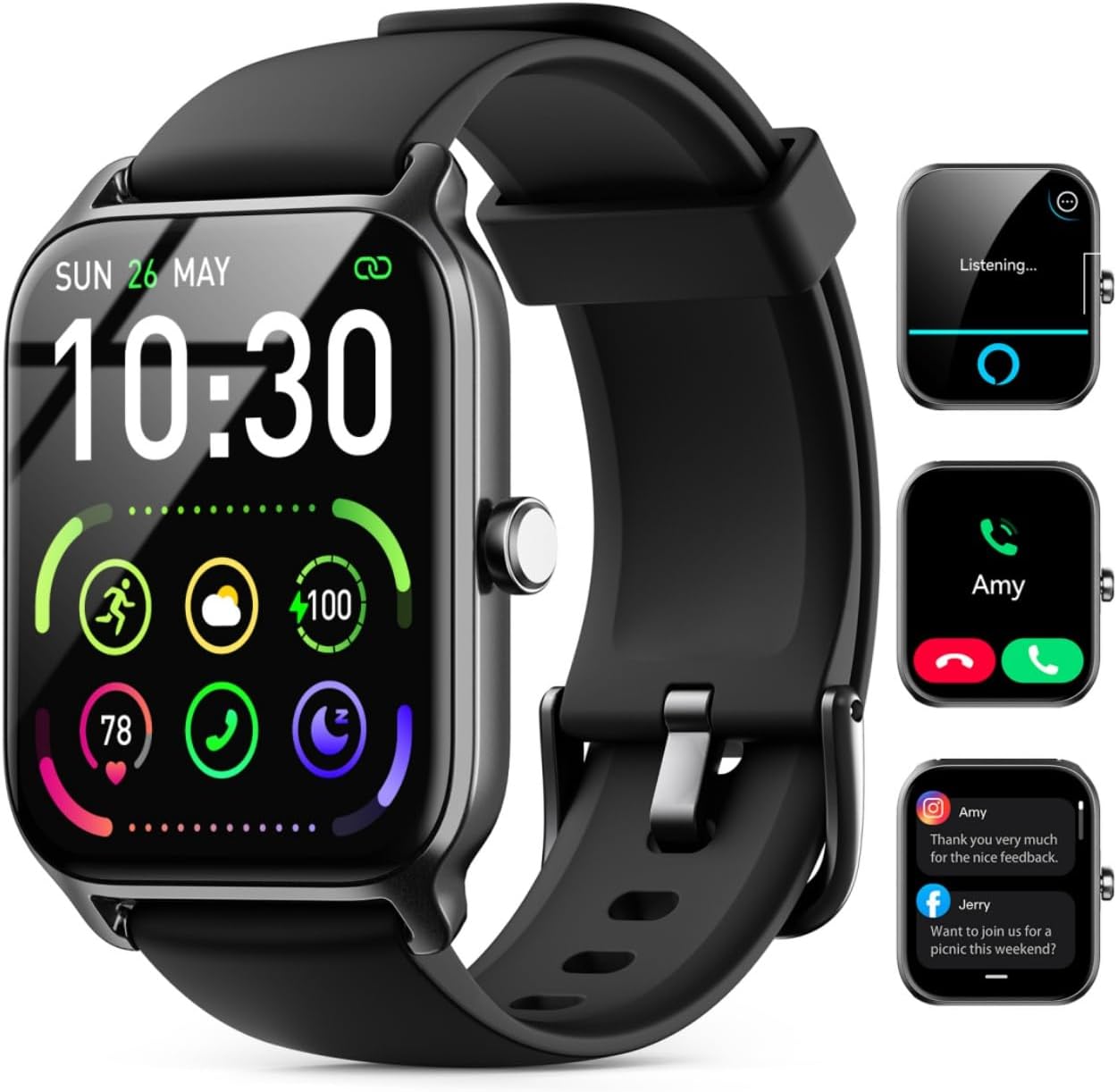 WMK Smart Watches for Women Men, AI Voice Zambia Ubuy