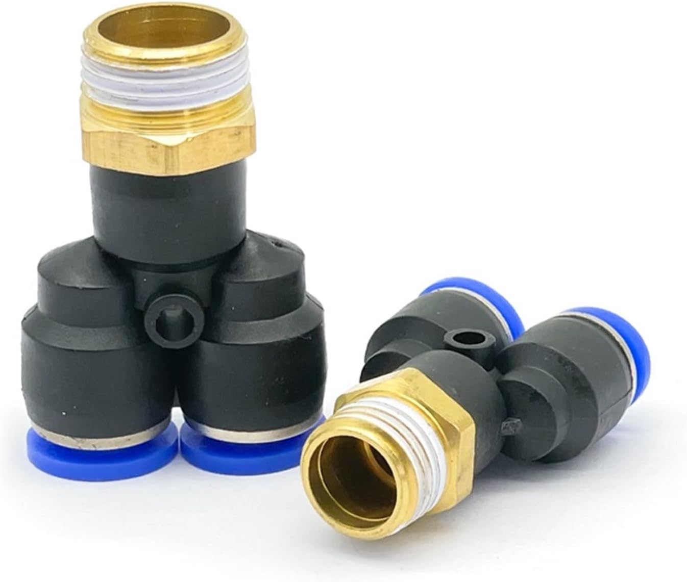 PX Pneumatic Fittings Y-Shaped Tee 4-12mm Outer Diameter Hose M5 1/8 1/4 3/8 1/2 Inch External Thread Tee Air Connector 1Pcs(PX4-01 10PCS)