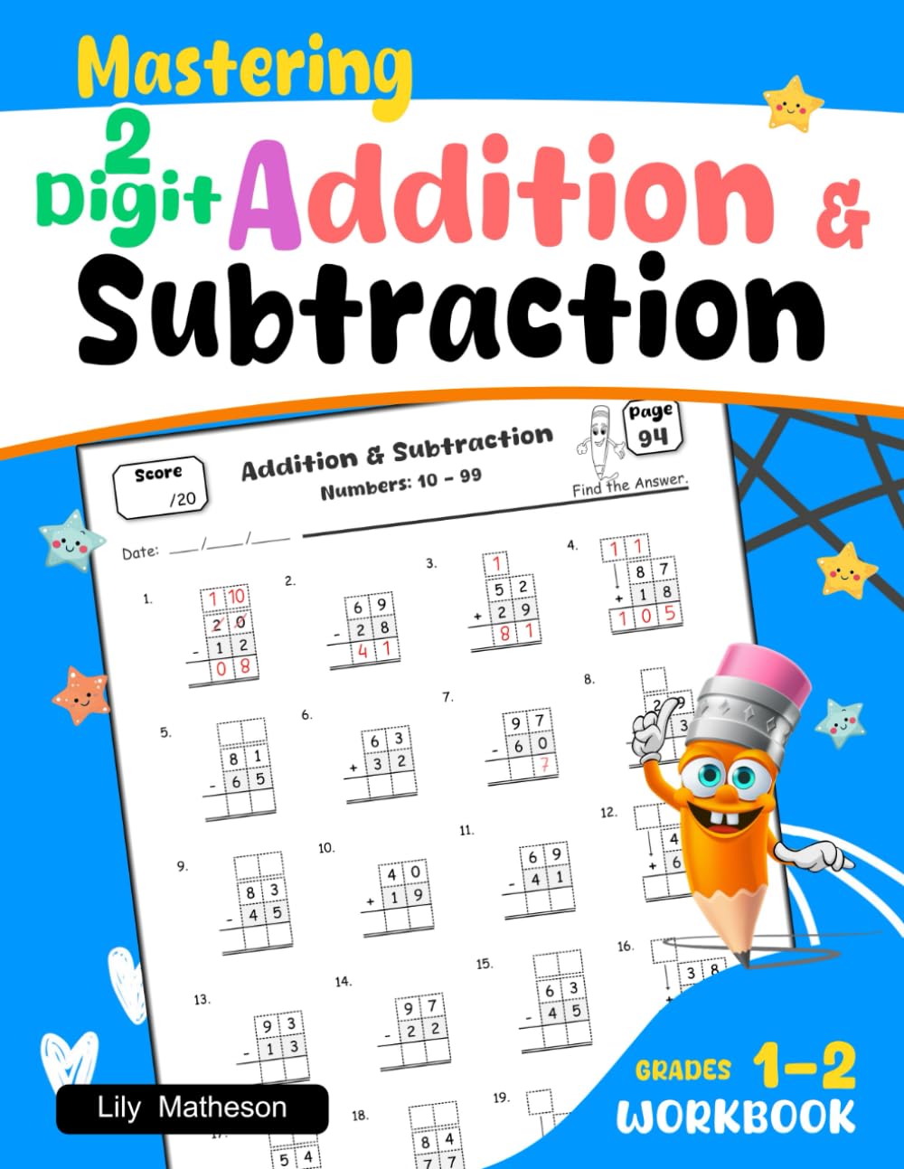 Mastering 2-Digit Addition and Subtraction: Grades 1 & 2 Workbook