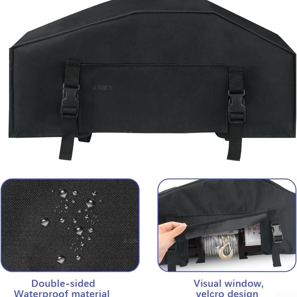 Housse de treuil 900D Oxford, housse de protection robuste pour treuil électrique, étanche à la poussière, tracteur 55 x 25,5 cm