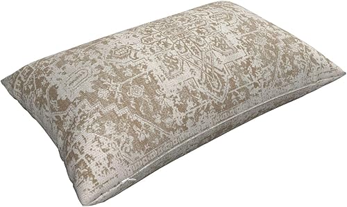 Miniatura 3 de Juego de 2 fundas de almohada bohemias de 12 x 20 pulgadas, patrón de alfombra marrón decorativas para exteriores, fundas de almohada de lino con