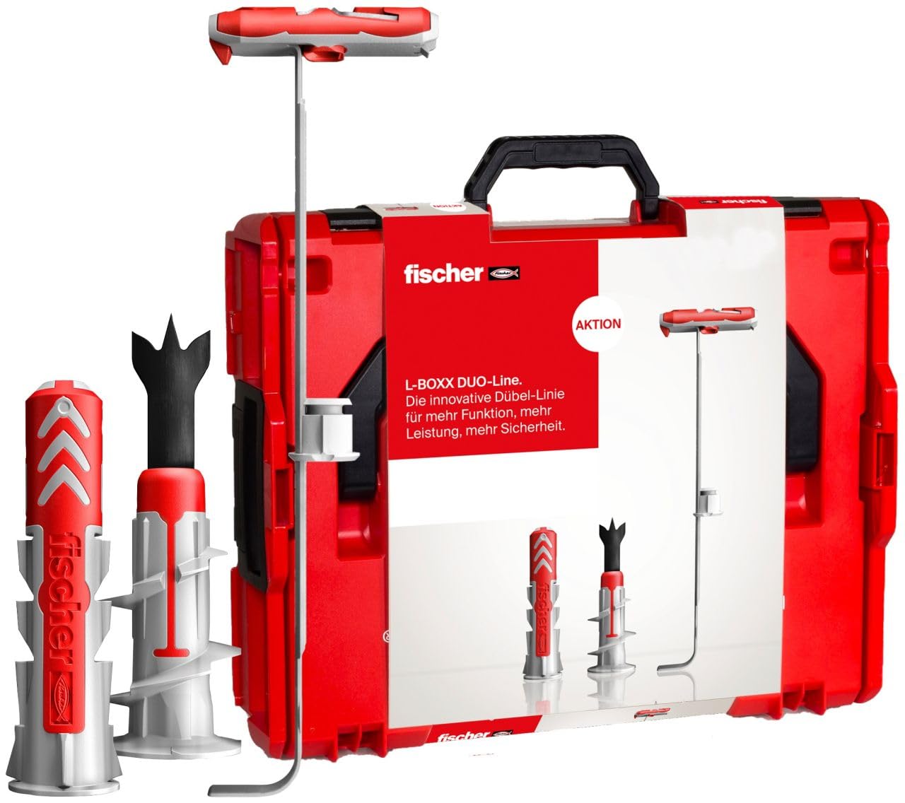 Fischer DuoLine L-Boxx 800 tlg. Sortimentskasten Aufbewahrungsbox Universaldübel Dübel Box Werkzeugkoffer Heimwerker