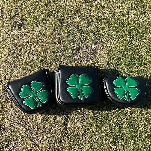 Montela Golf Putter Cover Mallet Putter Headcover Leather Golf Club Head Covers Putter Headcover for Mallet with Magnetic for Heel Shaft fits Taylormade Odyssey 2ball Scotty Cameron Ping