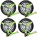 VULCAN Car Tie Down with Flat Hooks - Lasso Style - 2 Inch x 96 Inch - 4 Pack - High-Viz - 3,300 Pound Safe Working Load