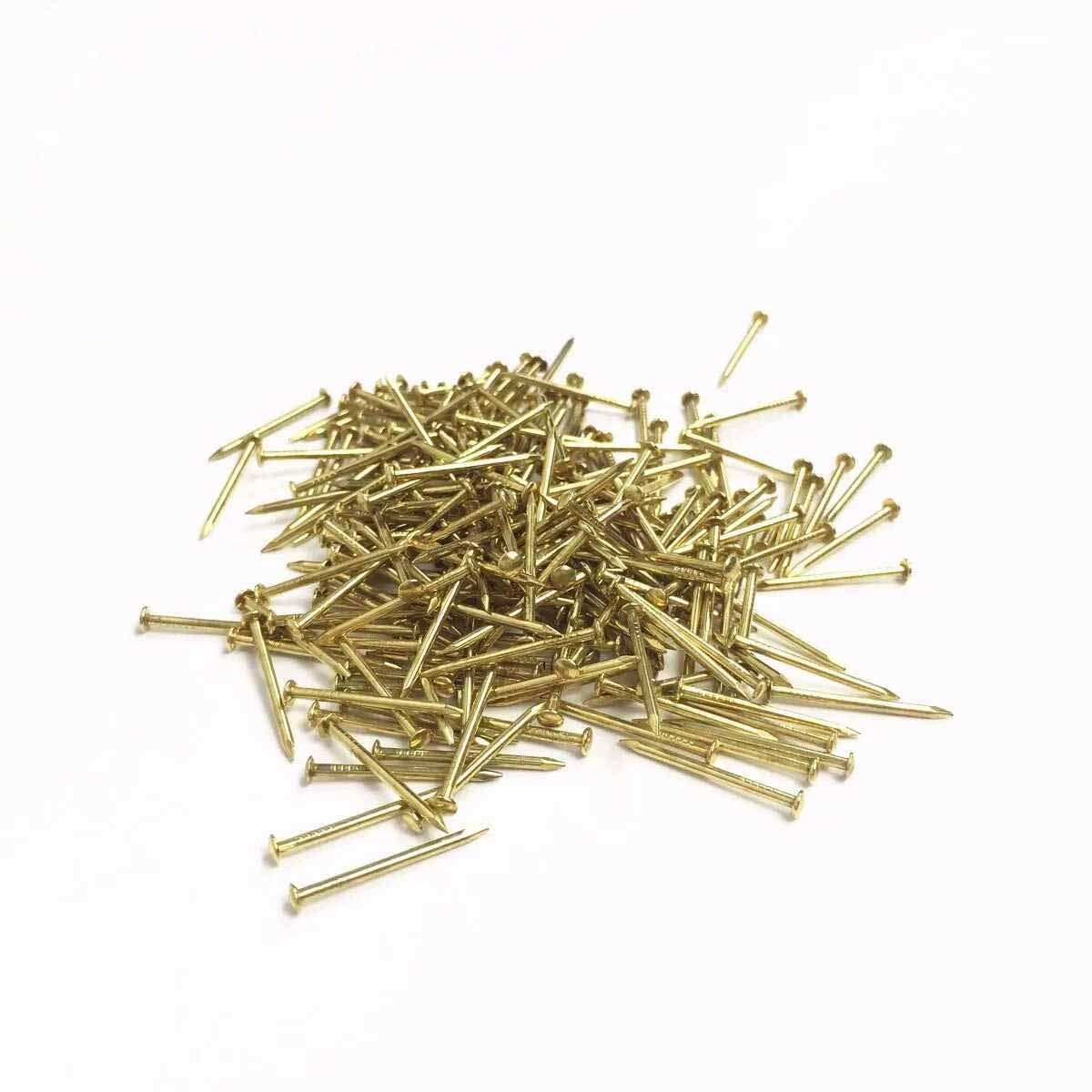 Tiny Wooden Nails for DIY Craft Projects, Antique Drawer Repairing, Mini Boxes Decorative Accessories[Set of 100pcs] (23mm/0.9inch, Gold)