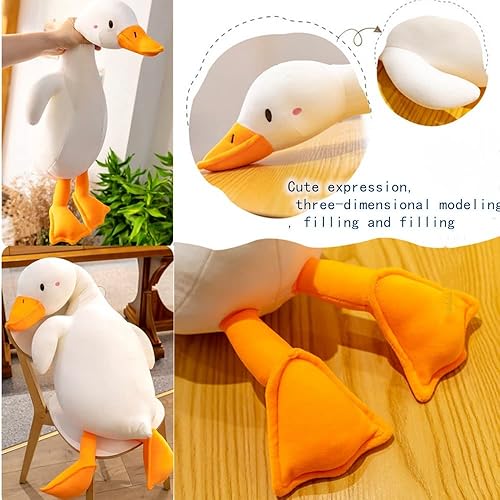 Miniatura 4 de Animal de peluche de cisne blanco, divertido muñeco de peluche de pato, cojín de almohada suave, lindo juguete de peluche de ganso, regalo para