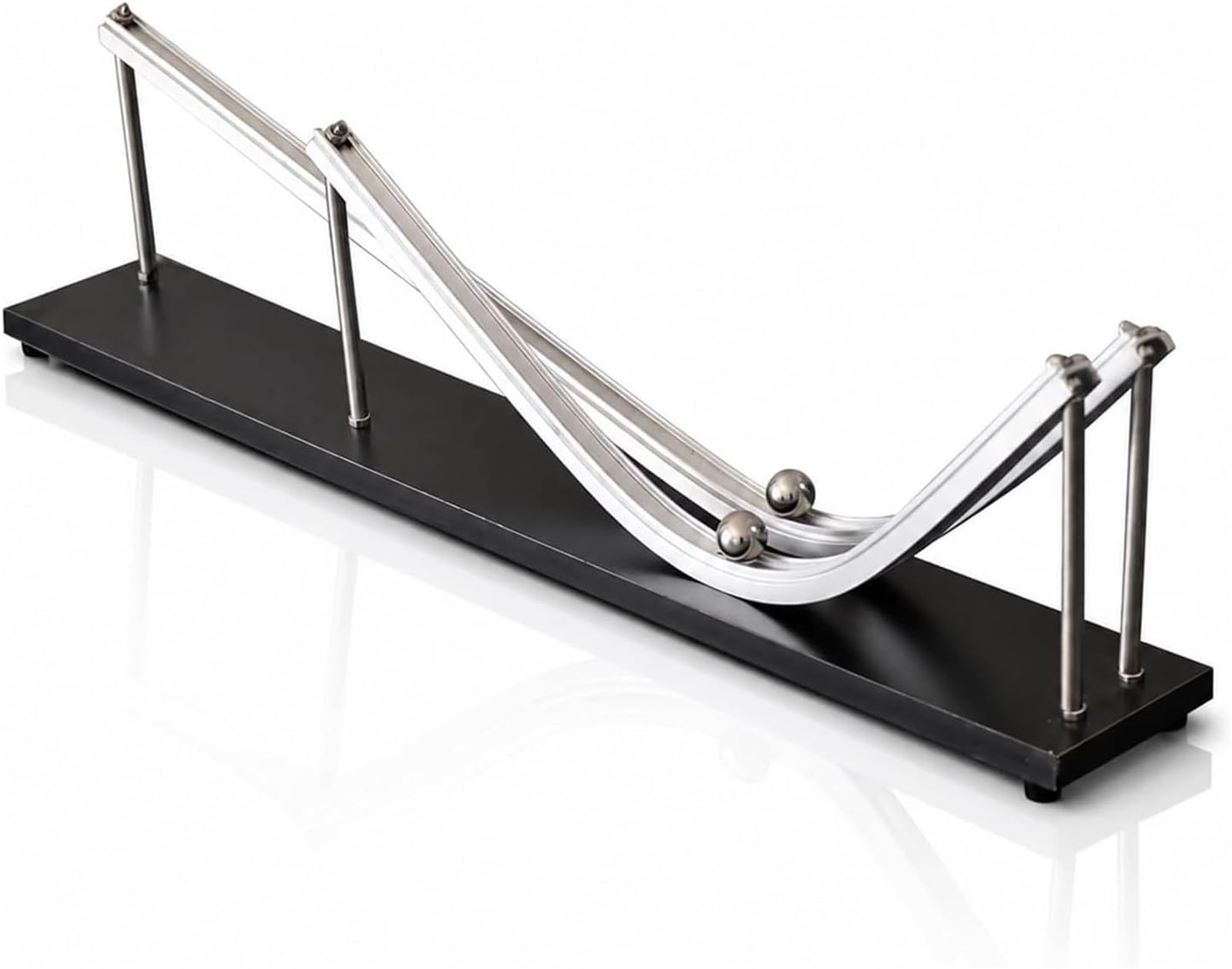Dimostratore di inerzia fisica, kit for esperimenti di fisica del dimostratore di inerzia, apparato for esperimenti di movimento e forza, con 2 sfere d'acciaio, lega di alluminio