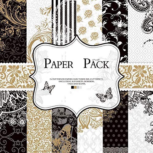 Qatalitic Pattern Design Printed Papers for Art & Craft (VS12019), Size: 12 X 12 Inch for Greeting Cardmaking & Project book making (24 Patterned Sheets + 3 Die Cut Sheets) Paper Designer Paper Pack