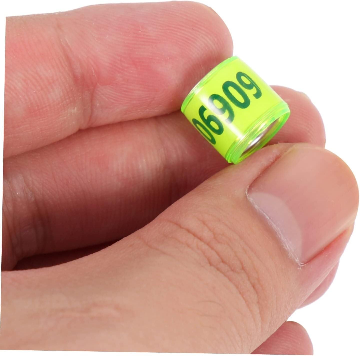200 szt. trwałych pierścieni na nogi ptaków dla kurczaków, gołębi i drobiu - łatwe narzędzie do identyfikacji i zarządzania(Green)