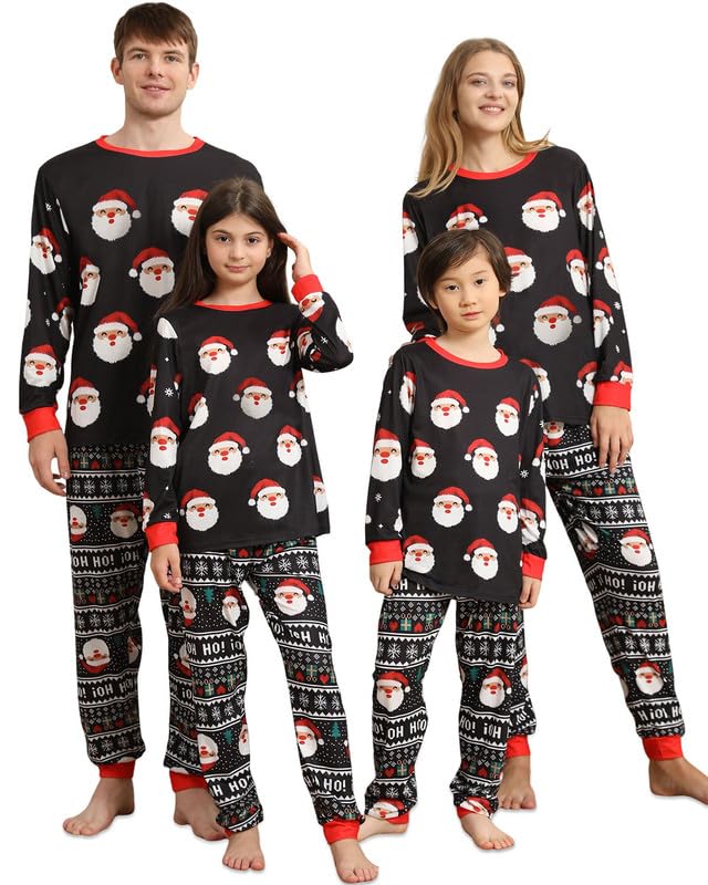 Pigiami Natalizi per Tutta la Famiglia, Pigiama Natale Famiglia Invernale Pigiama Natalizio, Manica Lungo Donna Uomo Pigiami di Natale Famiglia, Pigiami Natale Coppia Pigiama Natale Bambino Bambina