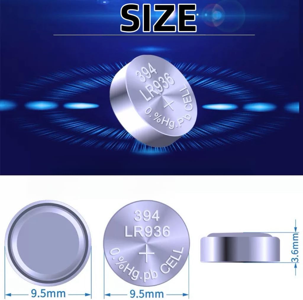 20PACK AG9 LR45 SR936SW Watch Battery LR936 Batteries 194 394 1.5V Alkaline Button Cell Watch Batteries