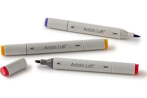 Artist Loft Dual Tip Brush Markers, Colored Marker Pens, Level 2 Set...