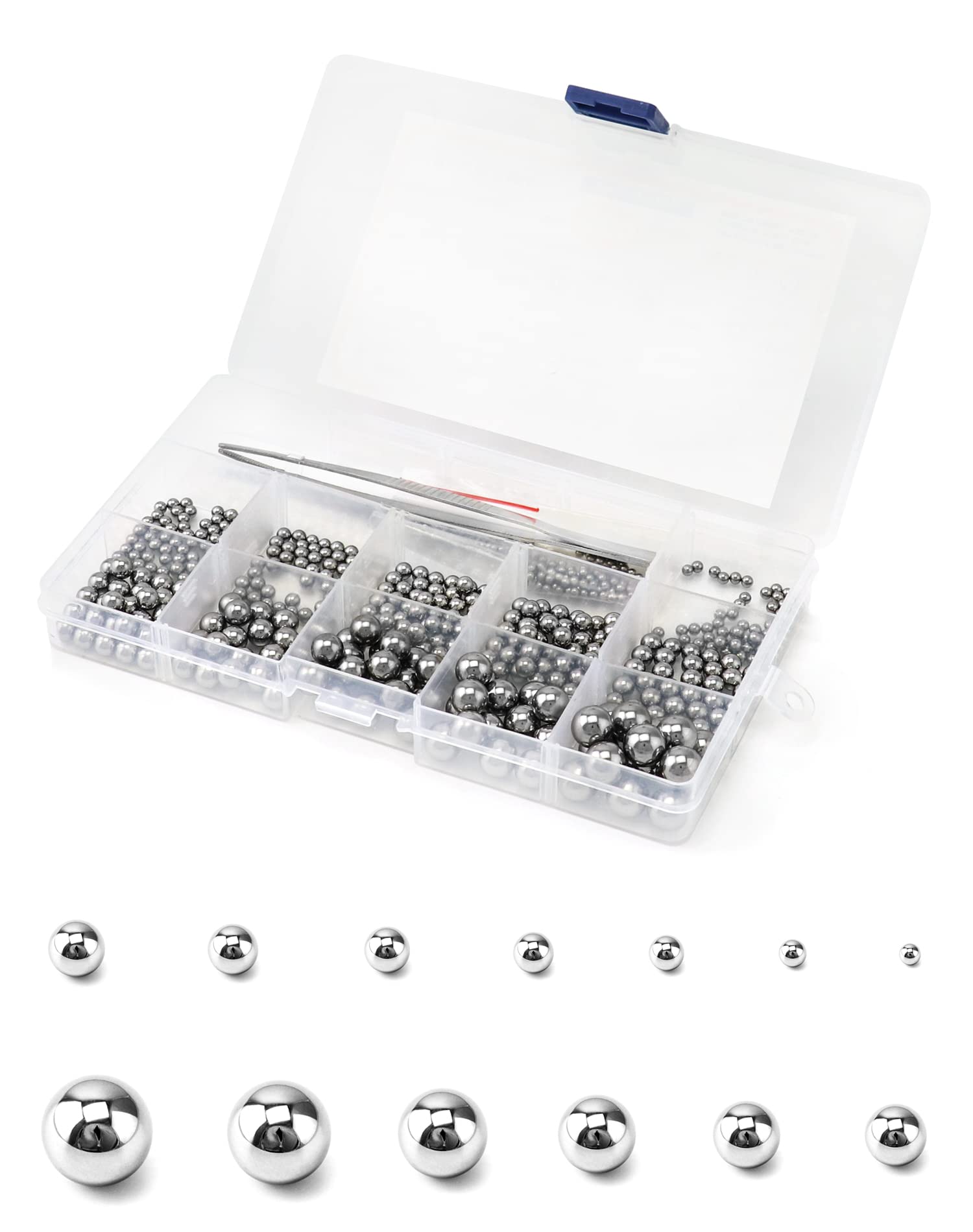 560 Sfere In Acciaio Inox Per Cuscinetti - Set Completo 2-10mm Per Bici, Carrelli E Pulizia Vetri - Foto 13