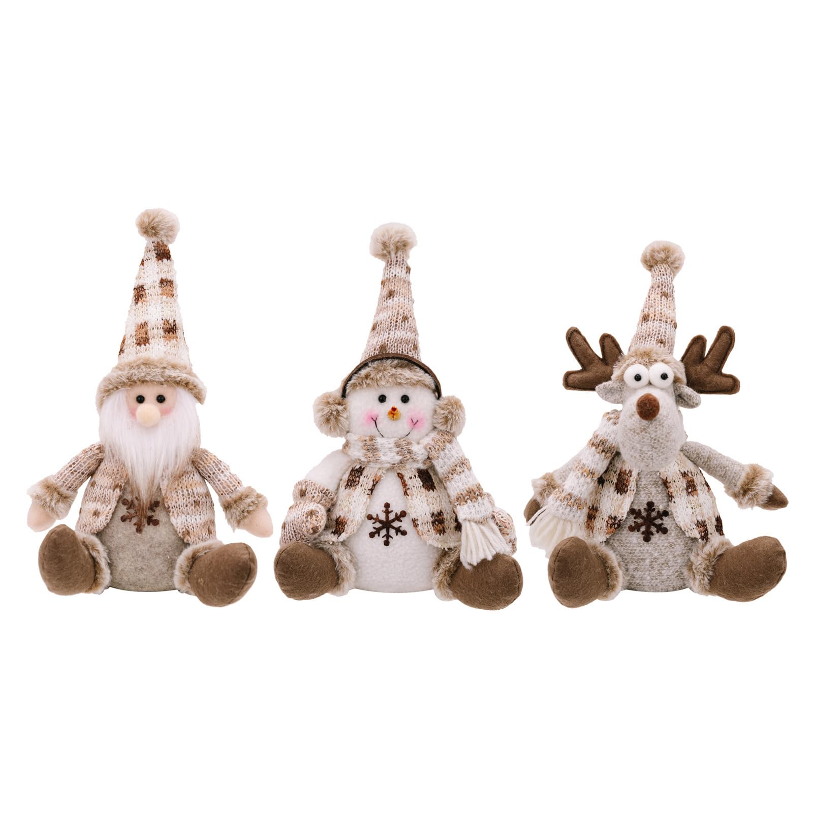 Knitted Sitting Christmas Figure Festival European Sitting Figure Soft and Embroidered Christmas Home Accent Party Supplies