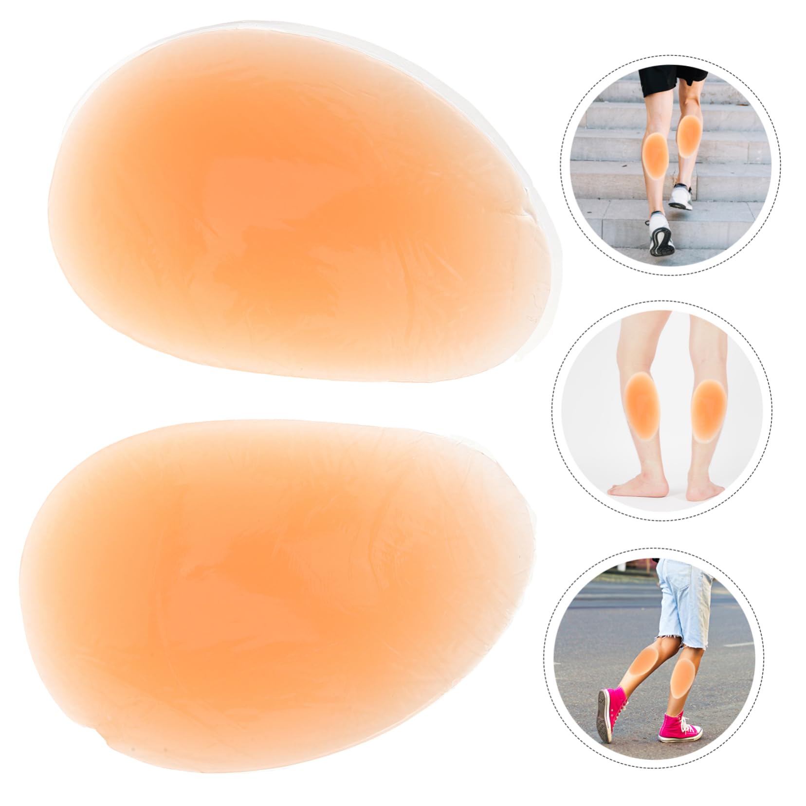 OUNONA 1Pair Silicone Calf Pads Adhesive Women Calf Support for Correcting Leg Imperfections Soft Comfortable Design Reusable and Washable for Crooked Thin Legs Skin