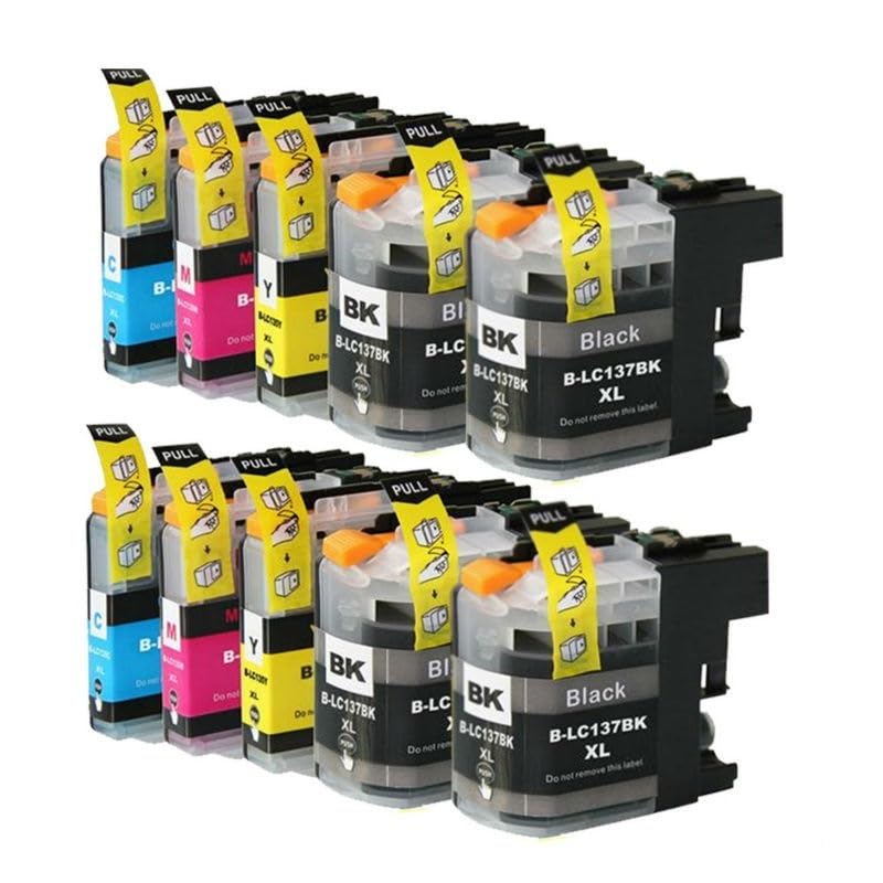 Cartouches d'encre LC137 LC135 XL pack de 10 pour remplacer vos réservoirs vides sans bloquer l'impression