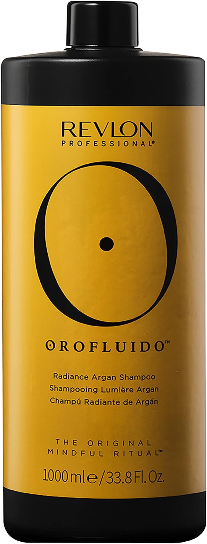 REVLON PROFESSIONAL Orofluido Radiance Argan Shampoo, 1000 ml, Moisturising, Smoothing Hair Shampoo with Argan Oil, Hair Care for Shine, Smoothness & Colour Protection, Vegan