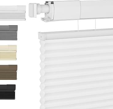 BERISSA Top Down Bottom Up Cellular Shades,Light Filtering 53"x36" White