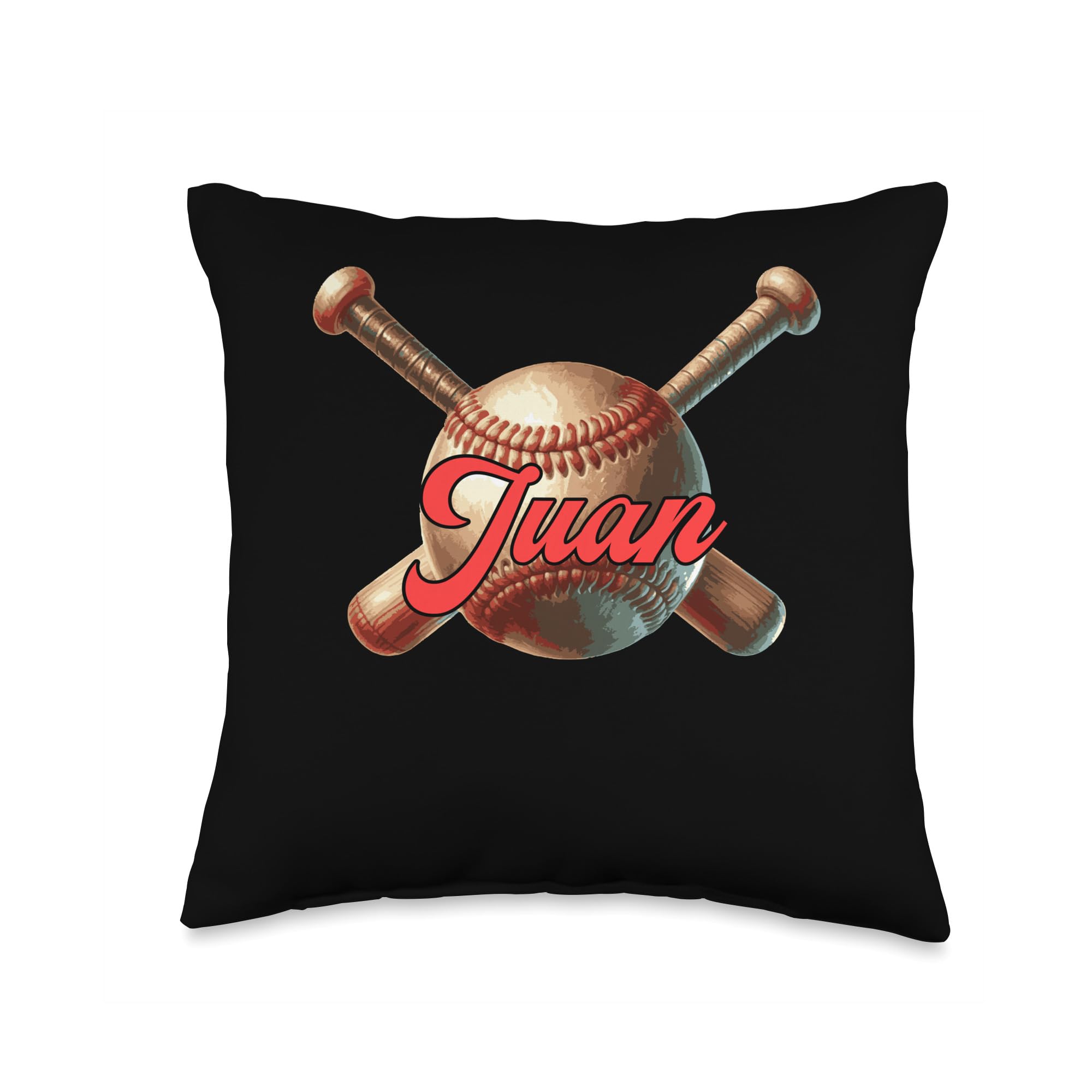 Juan Baseball Custom Name Throw Pillow