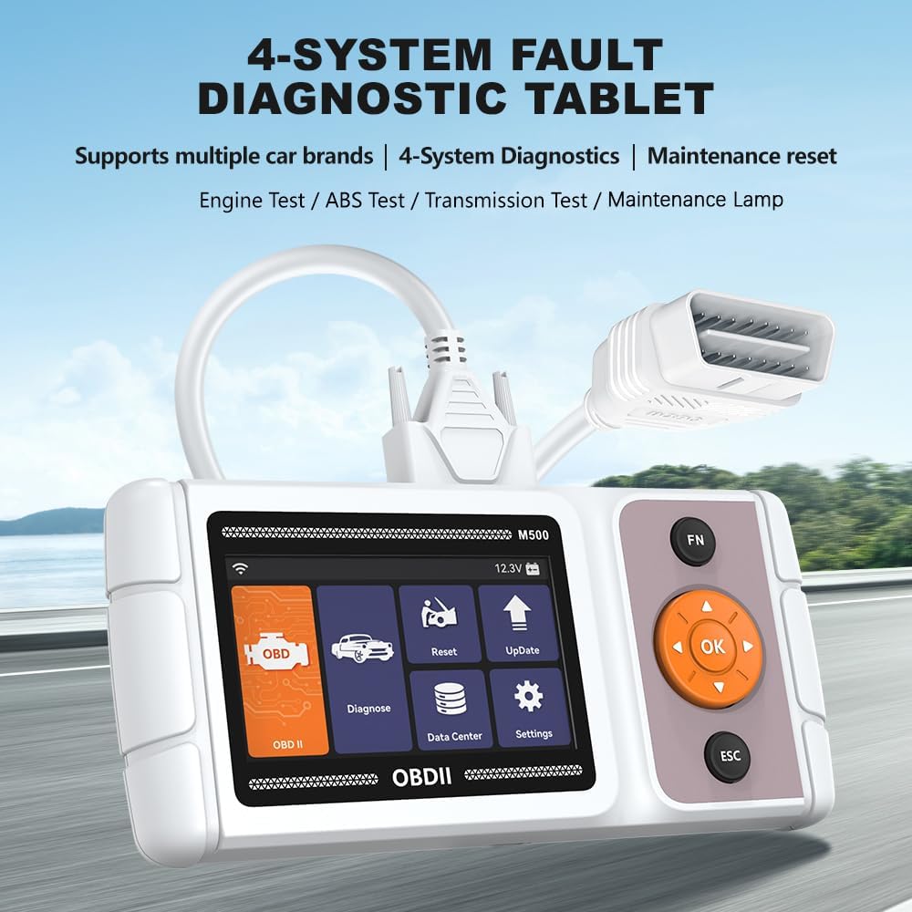 OBD2 Scanner for BMW E36 E46 E90 F30 G20 E92 GT Convertible, 4 Systems Car Code Reader with 4.3 Inch Screen, Engine ABS  2