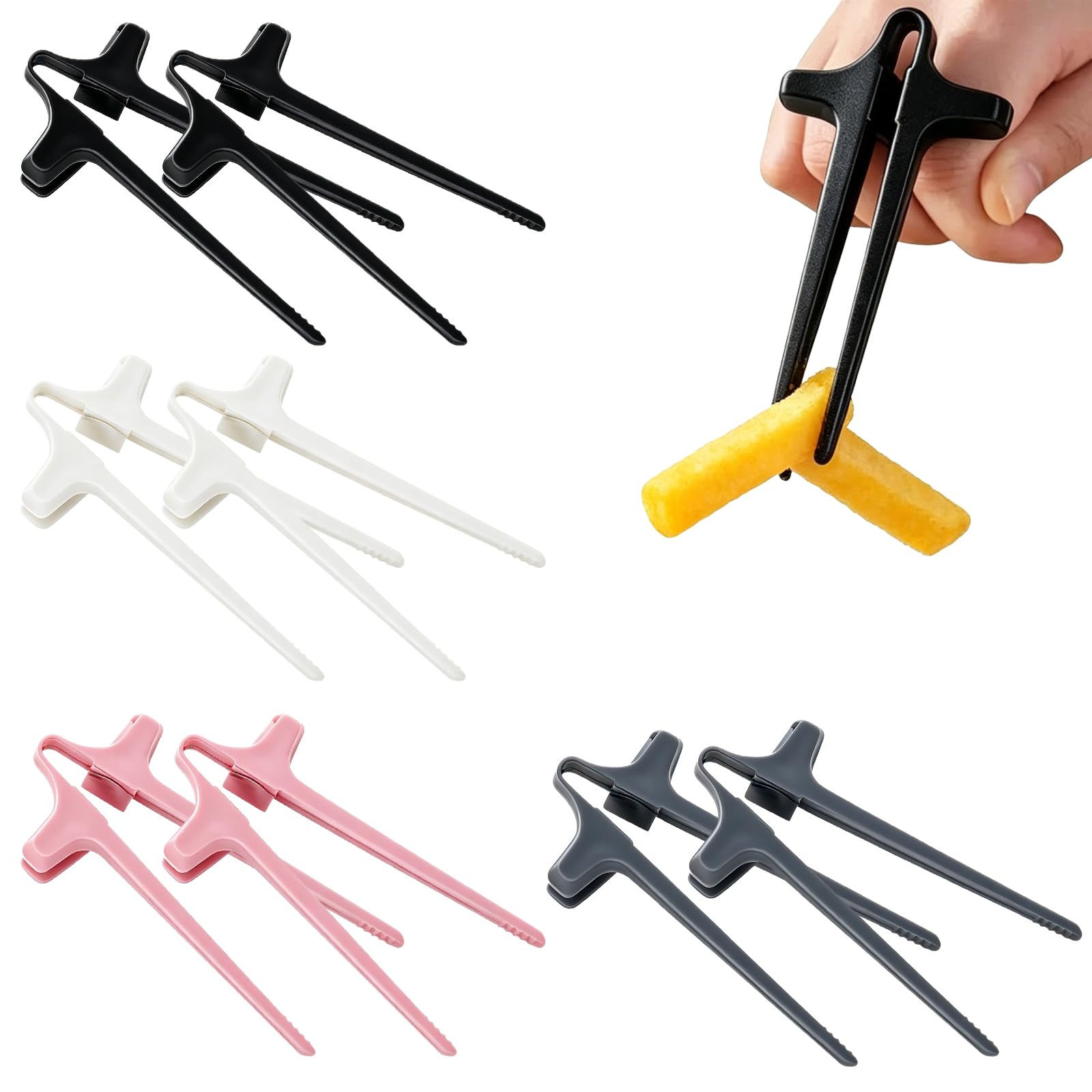 Finger Chopsticks - 8 Pack for Easy Snacking -1